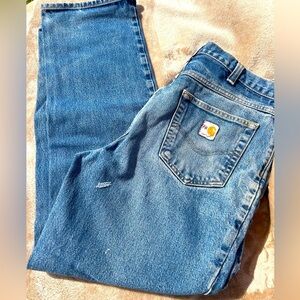 Carhartt Men’s Flame-Resistant Straight Fit 5-Pocket Jeans – Size 34x32